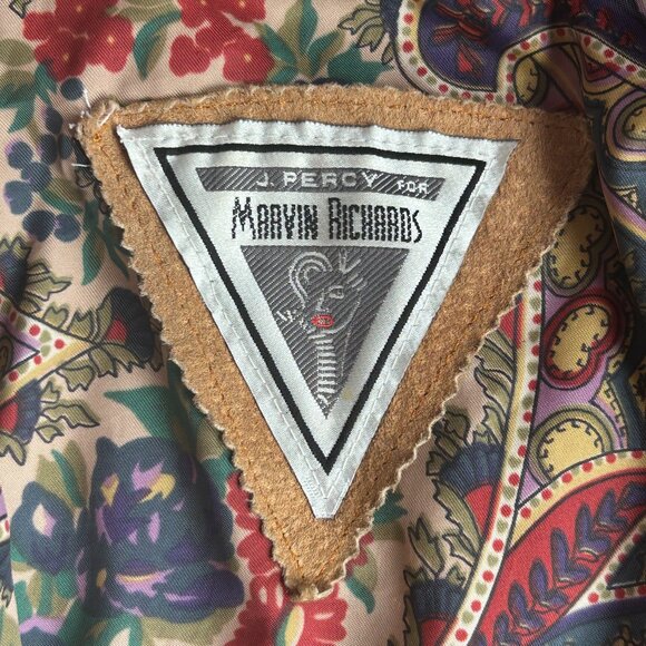 Vintage Brown Suede & Leather Fur Hood Parka 90s Streetwear Cabincore Jacket L - Picture 9 of 16